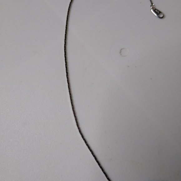 Glass Blue Dolphin Pendant Necklace 15.5 Inches - Picture 9 of 16